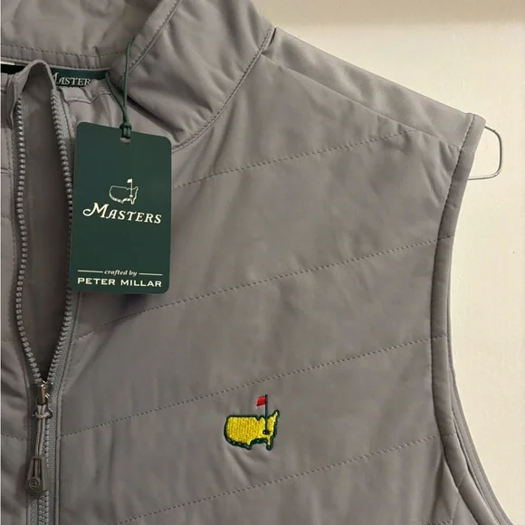 NWT MEN’S MASTERS PETER MILLAR 2024 VEST QUILTED GREY SIZE LARGE L